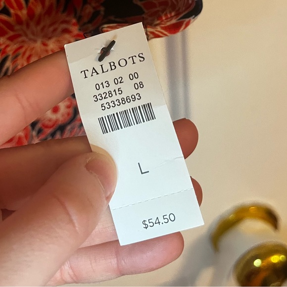 NWT Talbots floral pattern blouse 3/4 sleeve - Picture 10 of 10